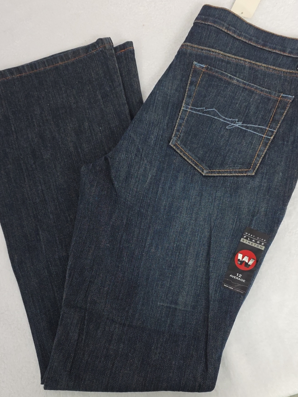 NY & Co. Westside Flare Dark Wash Denim Jeans Size 12 Average L31